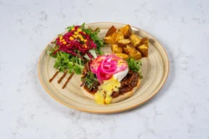 Pulled Lamb Benedict*