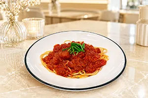Kids spaghetti from Moda Cafe offering a delicious family-friendly meal option.