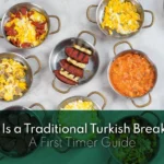 Traditional Turkish breakfast served at Moda Cafe with authentic flavors and variety.