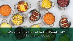 Traditional Turkish breakfast served at Moda Cafe with authentic flavors and variety.